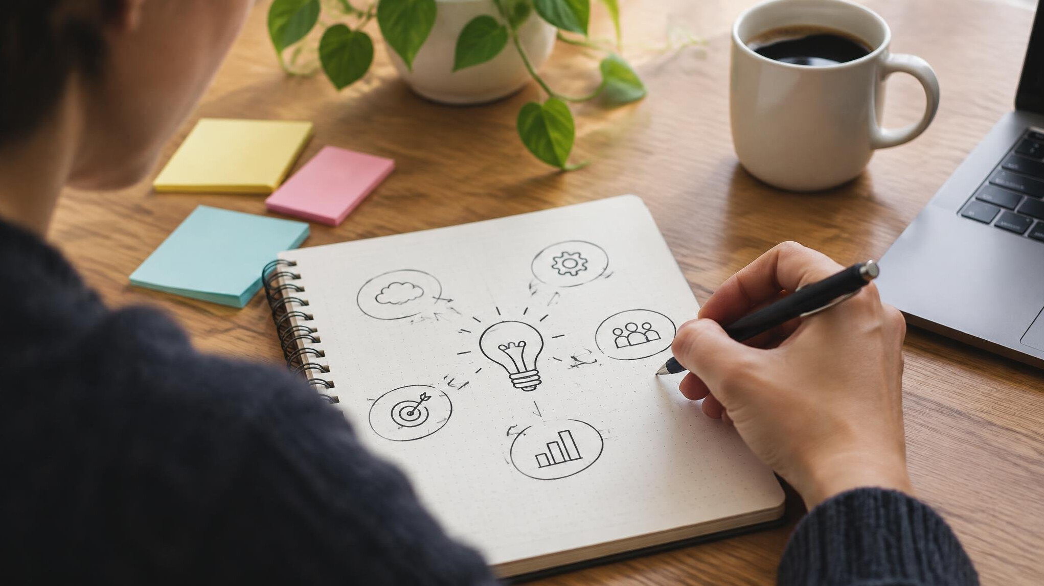 person writing notes on paper