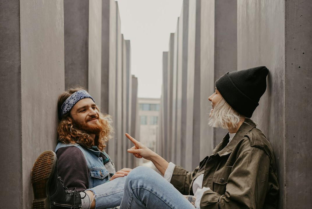 couple having deep conversation